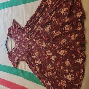 Torrid midi floral dress with pickets - Size 2